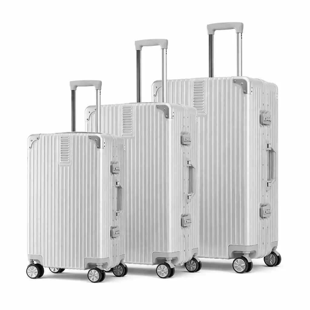 20/26/29 Inch Aluminum Frame Hardside Spinner Suitcase with TSA Lock, Zipperless Luggage for Travel & Back to School