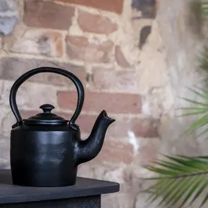 Black Small Cast Iron Kettle - Versatile Drinkware for Home Use - Jugs