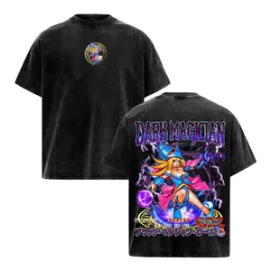 Dark Magician Girl YuGiOh Unisex Oversize Acid Washed Cotton Graphic Tee, Hoodie, Sweatshirt - Anime Manga Fan Apparel, Japanese Merch for Enthusiasts