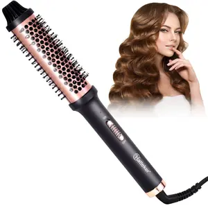 Fluffy Curling Comb, Curling Comb, Inner Curling,Straight hair comb, Quick Heating, Easy to Create Perfect Styling, Suitable for Long and Short Hair,Curler and Straightener Combo
