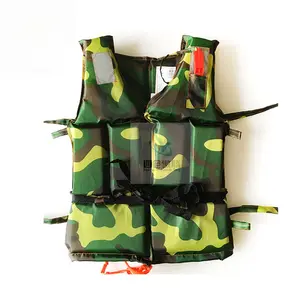 Oxford Cloth Boat Rafting Waterproof High Buoyancy Professional Portable Camouflage's Life Jacket