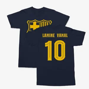 Lamine Yamal #10 Barcelona Player Shirt, Custom Gift For Sports Fans, Soccer Hoodie Long Sleeve Soccer Jersey Style Personalized Graphic Tee