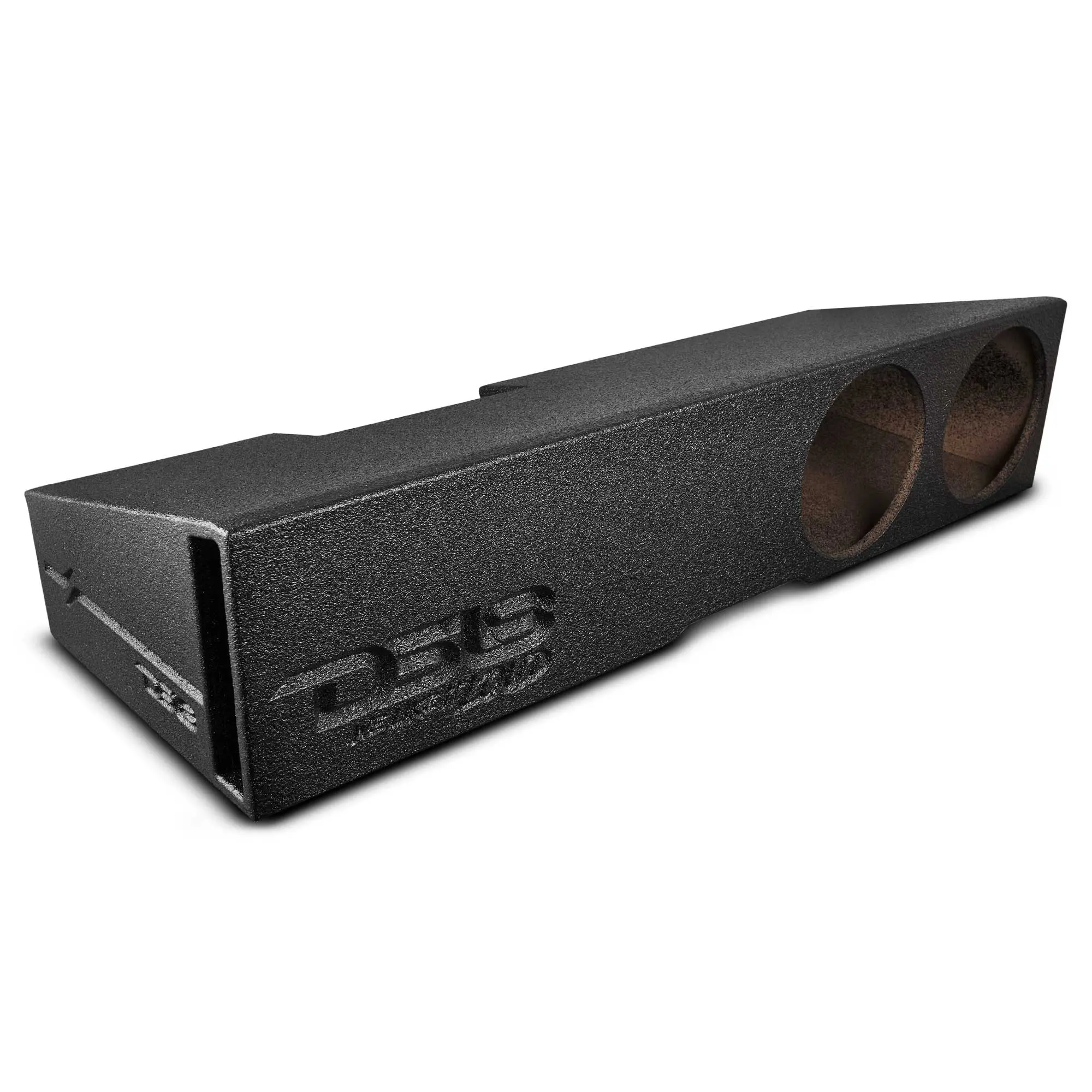 Subwoofer Enclosure for 2019-2024 Chevy Silverado and GMC Sierra 1500/2500/3500, Dual 10" Under Rear Seat Front-Fire Ported Box