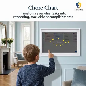 15.6" Full HD Touchscreen WiFi Smart Digital Calendar Planner - Wall Mountable, Chore Chart, Income Tracking, Efficient Tracking, Financial Management, Budget Planner for Family Schedules