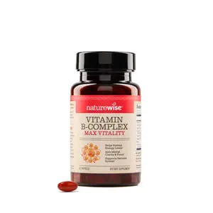 NatureWise Vitamin B Complex for Women & Men - NSF Certified B Complex - Folic Acid Biotin B1 B2 B3 B6 B12 - Support Cellular Energy & Mental Clarity - Non-GMO, Clean Ingredients, USA Manufactured