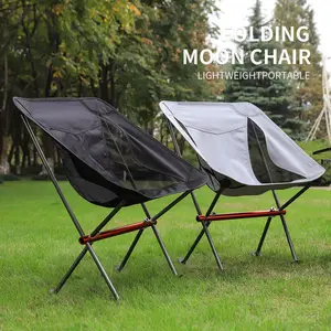7075 Aluminum Camping Chair - Ultralight Heavy Duty Folding Moon Chair, Portable Compact Backpacking Chair for Beach, Hiking & Glamping