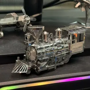 DIY Handmade 3D Metal Puzzle, Locomotive Engine, 3D Puzzle Assembly, Stress-Relieving Puzzle, Birthday Gift, Christmas Gift