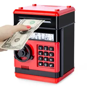 ATM Style Electronic Piggy Bank, Kids Money Saving Box Safe, Coin & Cash Storage Toy, Hot Gift for Children (Battery Not Included)