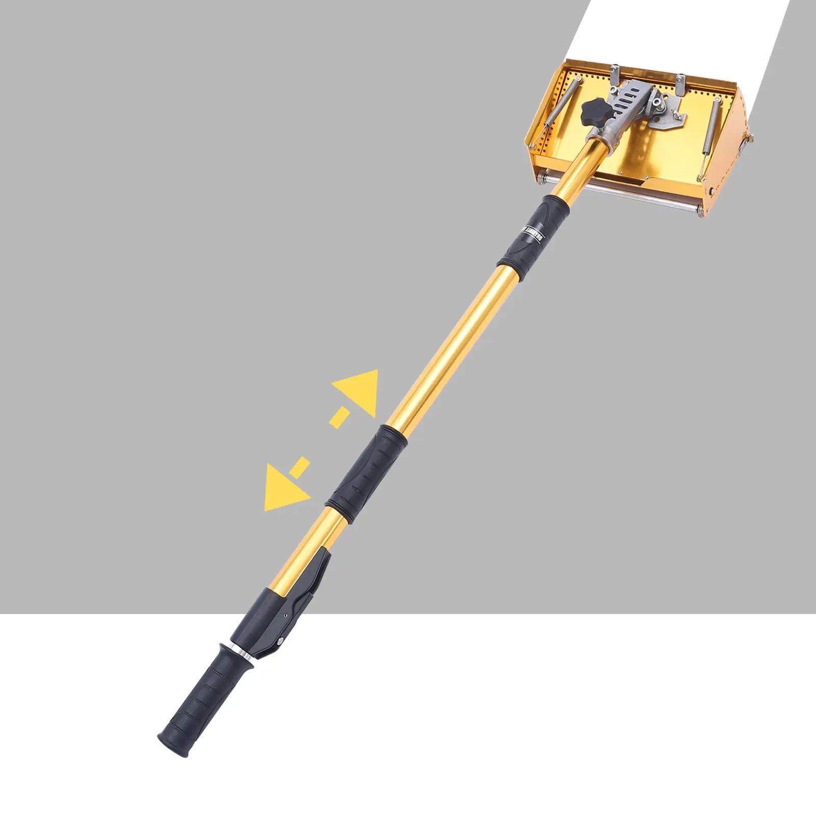 CNCEST Adjustable Drywall Flat Finishing Box with 5-Gear Extendable Handle, Leak-Proof Plate & Roller Set for Smooth Scraping, Wall & Ceiling Repair, Home Tool Kit, Complete Construction Hand Tool Set, Complete Tool Set