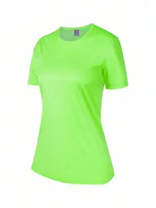 Breathable Sports T-shirt For Women, High lasticity Tee High Breathability Lightweight Sports Shirt, Classic Base T-shirt, Suitable For Multiple Occasions, Gym/Running/Workout