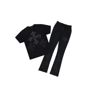 Tangia Black/Black T-Shirt Relaxed Fit Track Set