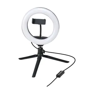 GPX TPDL801B Tripod with 8" Light Ring Vlogging Kit