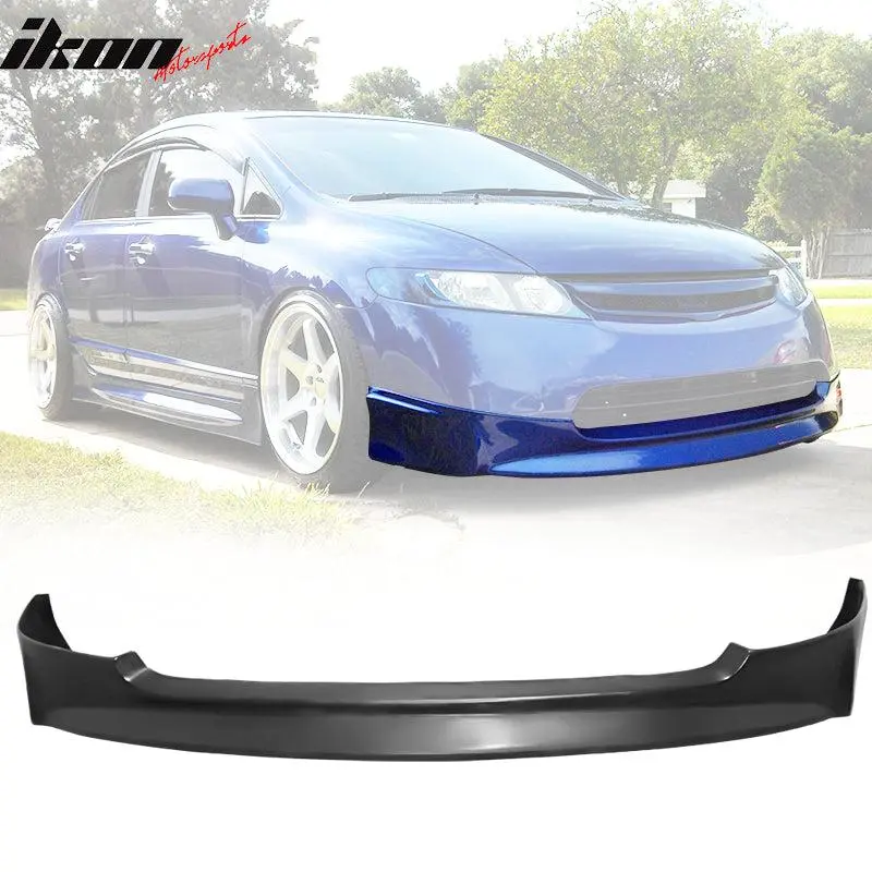 Front Lip Spoiler for Honda Civic 4Dr Sedan 2006-2008 Black PU Automotive Car  Accessories Exterior   Body Kit Component