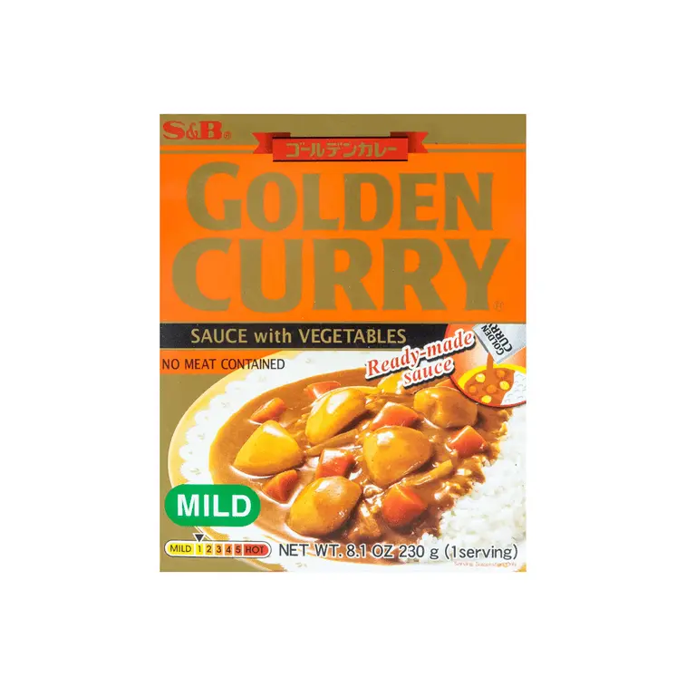 S&B Golden Curry Cooking Paste Kit - Mild Spice, Sweet, High Carbohydrate, Room Temp, Ideal for Children, 230g