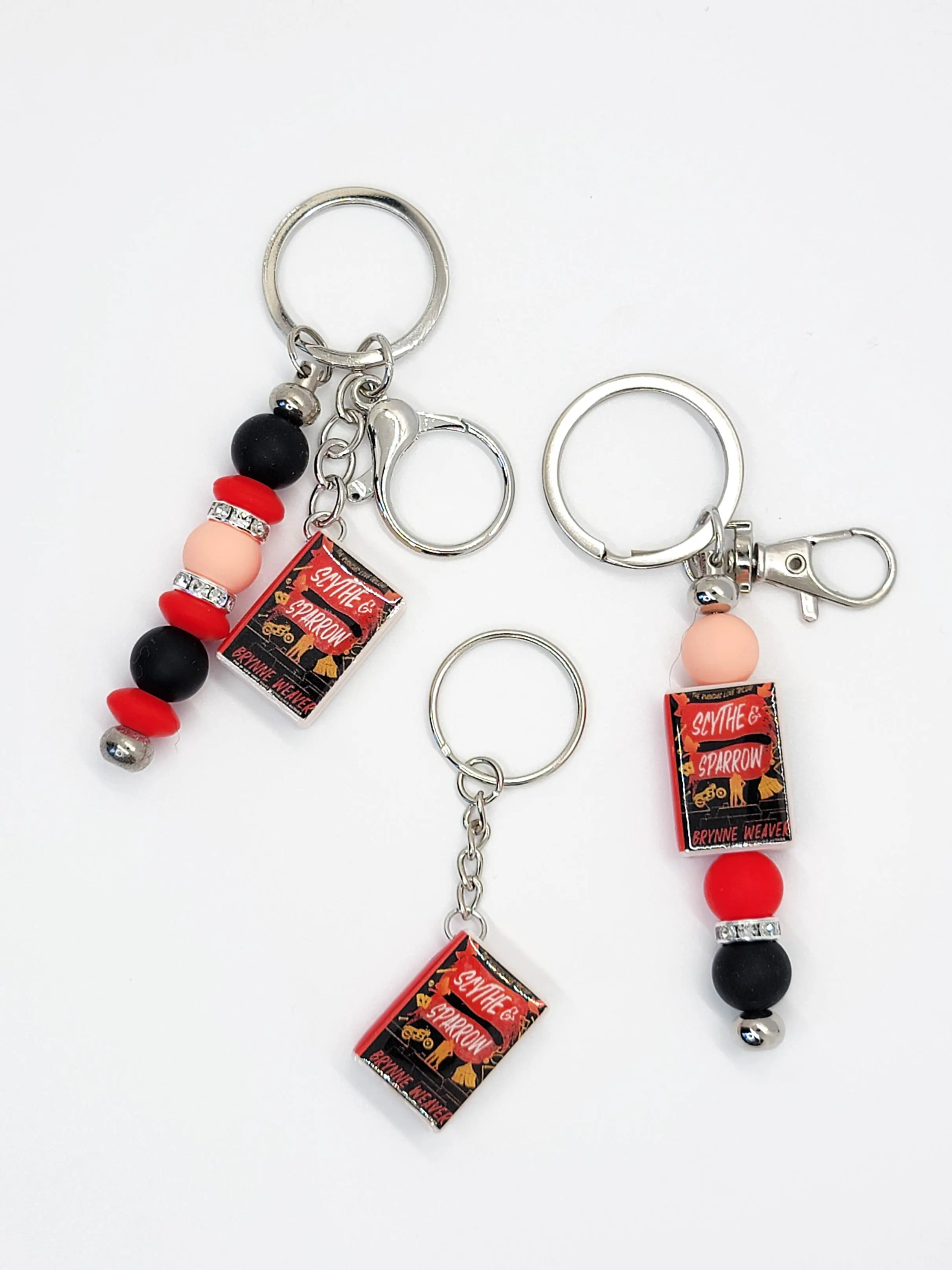 Scythe & Sparrow Mini Book Keychain – Dark Romance Bookish Gift for Fiction-Obsessed Readers