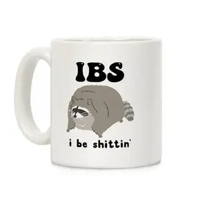 IBS Raccoon Ceramic Coffee Mug - Reusable, Washable, Sturdy Tea Drinkware for Multiple Uses office mug ceramic drinkware Cup