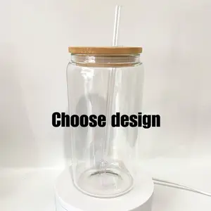 Custom clear glass cup, choose your design