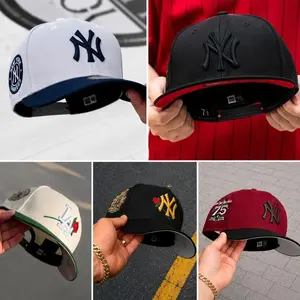 New Era MLB 59FIFTY Snapback Cap - NY Yankees/LA Dodgers Anniversary Patch, Unisex Classic Sport Streetwear, Adjustable Fit Sports Collectible Headwear