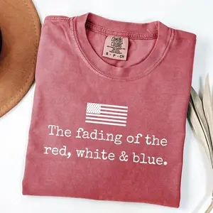 [ Comfort Colors]Fading Red White Blue Protest Shirt,  Anti ICE Zach Tee, Country Americana Inspired Top, Abolish ICE Statement Shirt