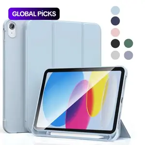 Case for iPad (A16) 11th Generation 11-Inch 2025 and iPad 10th Generation 2022 10.9-Inch, Soft Silicone Durable Protective Cover with Pencil Holder, Auto Sleep/Wake Tablet Case, Tablet Accessories #GLOBAL PICKS
