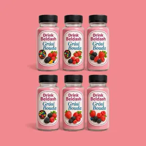 Drink Beldash Grosi Bouda Berry Flavored Beverage 6 Pack Refreshing Fruit Drink