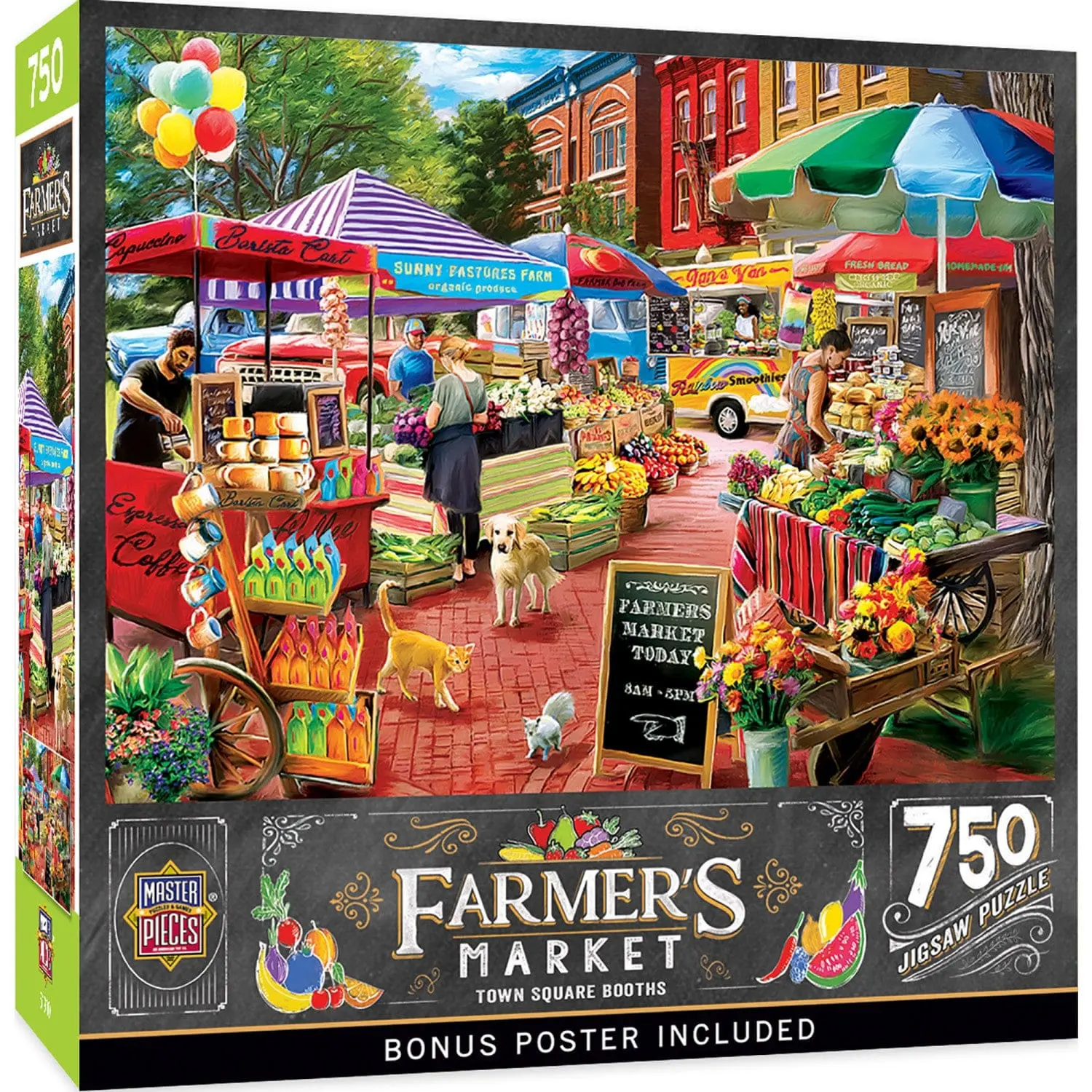 Farmer's Market - Town Square Booths 750 Piece Puzzle