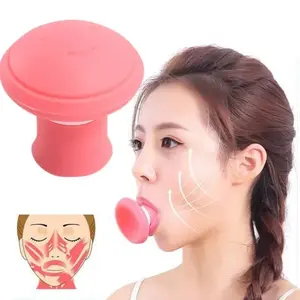 Jawline Exerciser V Face Facial Lifter Double Chin Remover Skin Care Firming Expression Exerciser Remove Masseter Muscle Line Silicone Comfort gym accessories outdoor exercise exercise device Pink gym stuff