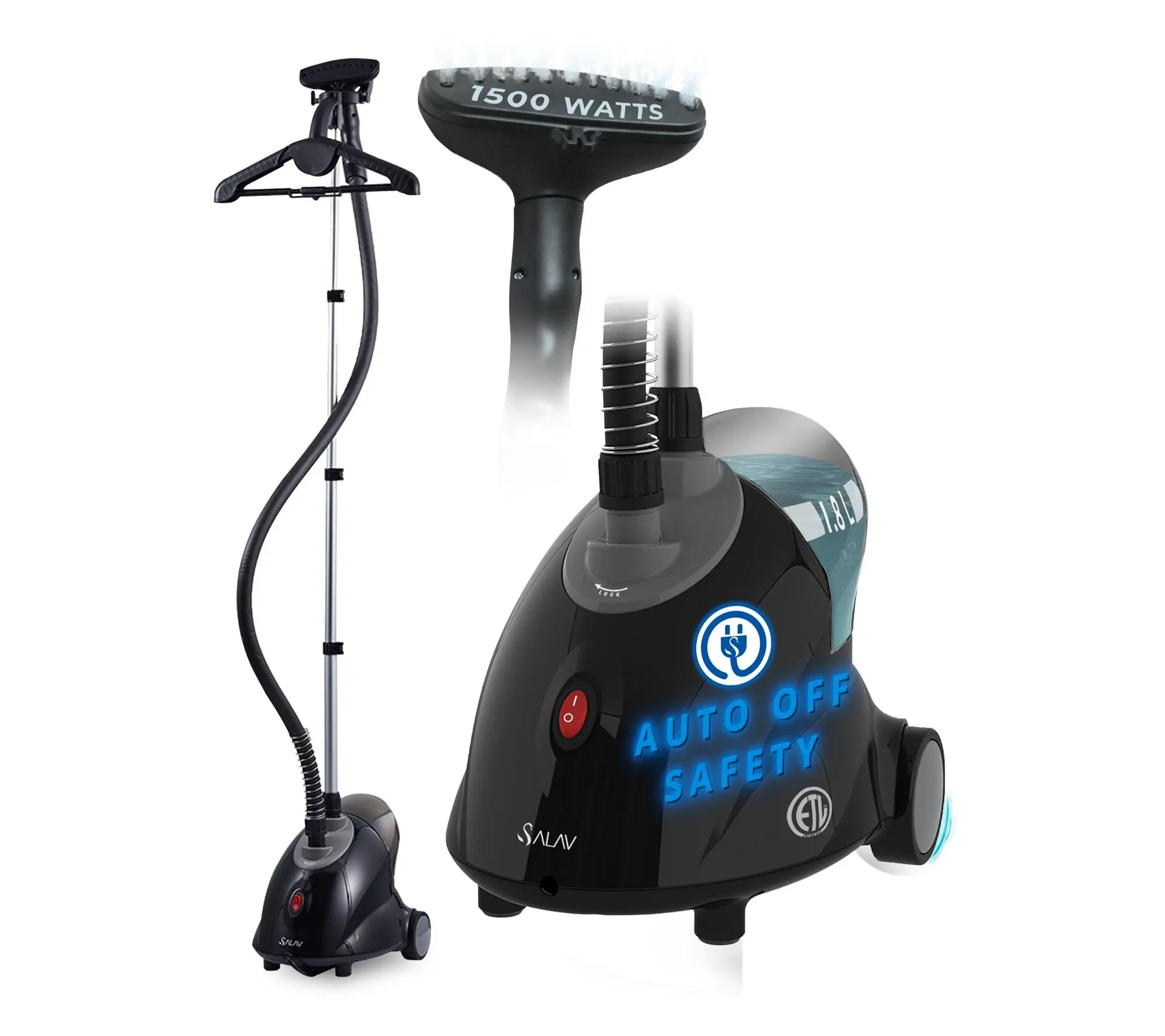 SALAV Smart Per formance Uprigh t Garment Steam er with Wheels SALAV Smart Per formance Uprigh t Garment Steam er with Wheels