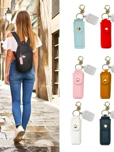 Lipstick Case with 1 Inch Frame, Portable Compact Lip Gloss Keychain Holder, Travel Accessory, Gift for Family and Friends, Valentine's Day, Christmas, Easter, Keychain for Bags