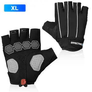Cycling Gloves-Half Finger Gloves, Shock Absorbing Gel Pad Anti-Slip Glove for Exercise, Workout, Motorcycle, Gym, Training, Outdoor, Road Bicycle