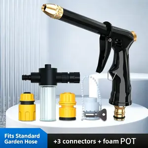 High Pressure Washer Spray Gun with Foam Cannon Car Detailing Kit, Portable Water Gun Hose Nozzle for Home Driveway Use, Ideal Gift for Car Owners, Perfect Father's Day Present