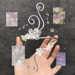 Pastel Peony Dream Arm Cuff  Soft Girl Handmade Summer Aesthetic Jewelry