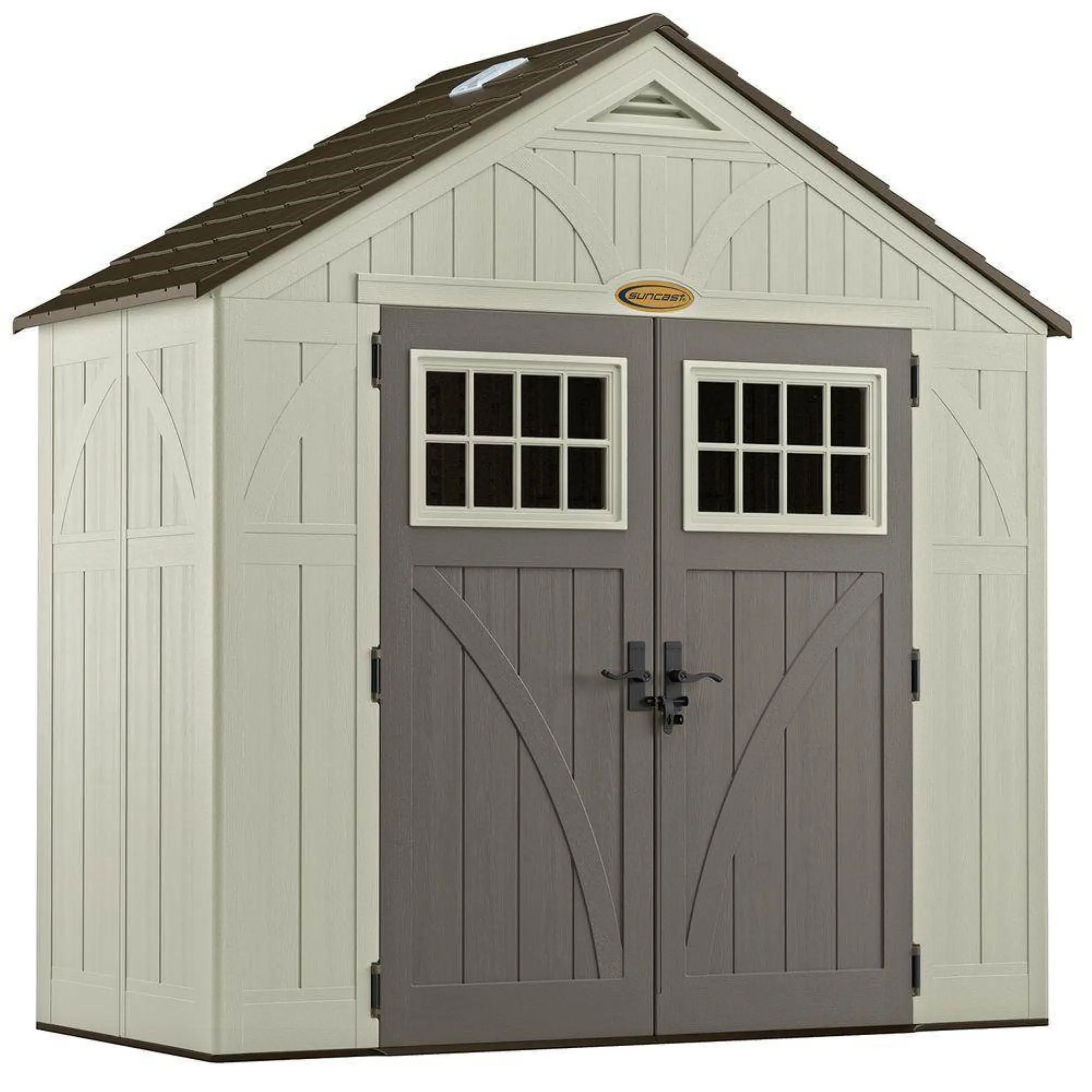 Suncast Tremont 8' x 4' Resin Outdoor Patio and Garden Backyard Storage Shed