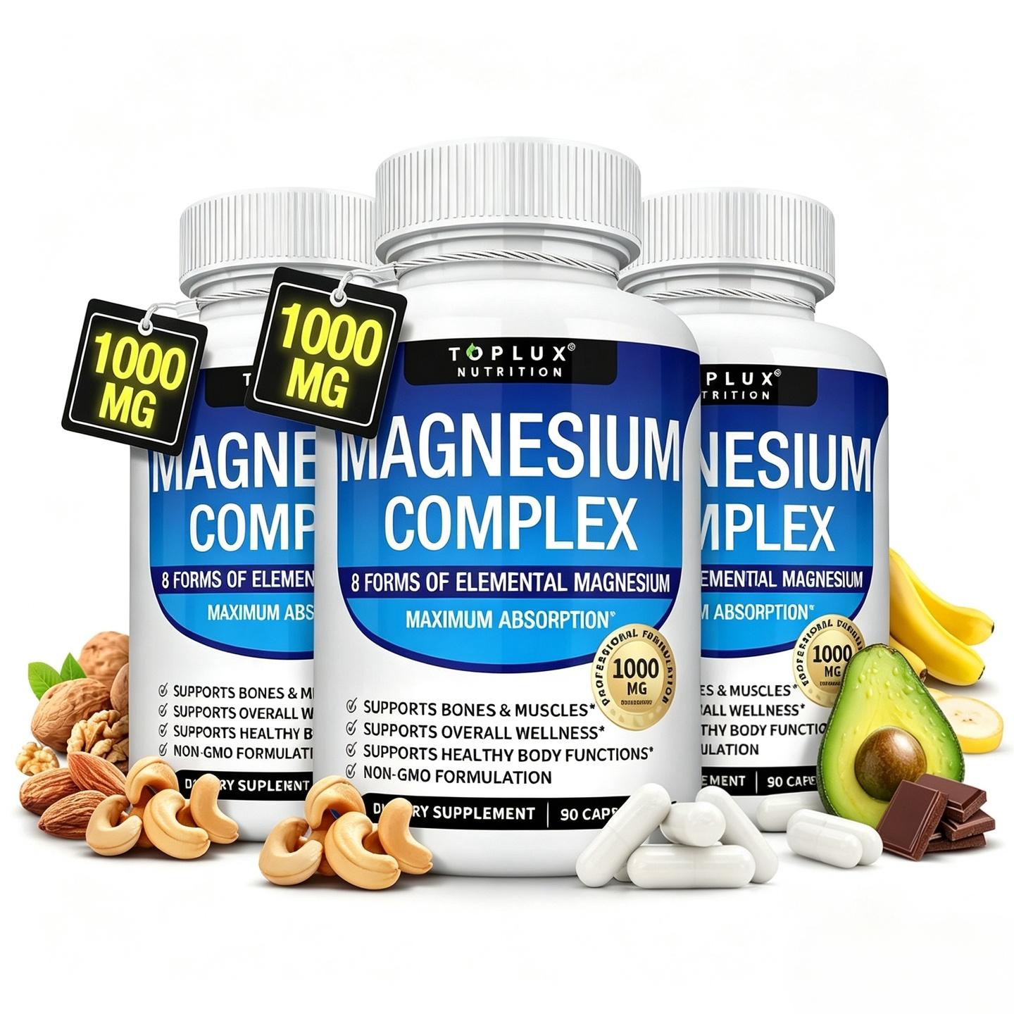 Toplux Magnesium Complex: A Comprehensive Supplement Containing Eight Bioavailable Magnesium Forms