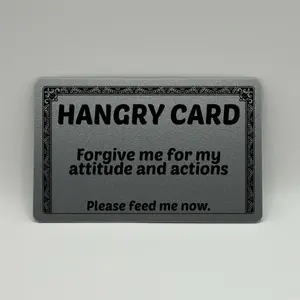 Plastic Hangry Card for your wallet - Funny excuse card