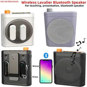 Wireless bluetooth megaphone with clip-on microphone portable speaker suitable for teachers speech guide learning singing life