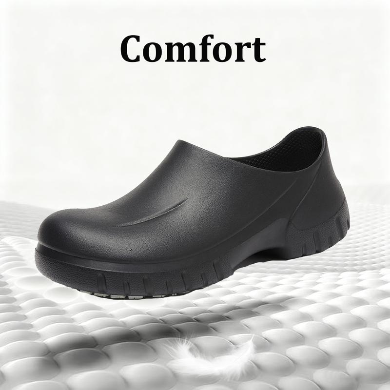 Chef safety shoes, one foot wide toe shoes, waterproof, anti slip, oil resistant, wear-resistant and comfortable, breathable insole, nurse slippers, lightweight shock absorption, wide toe chef shoes, suitable for hospital and restaurant staff