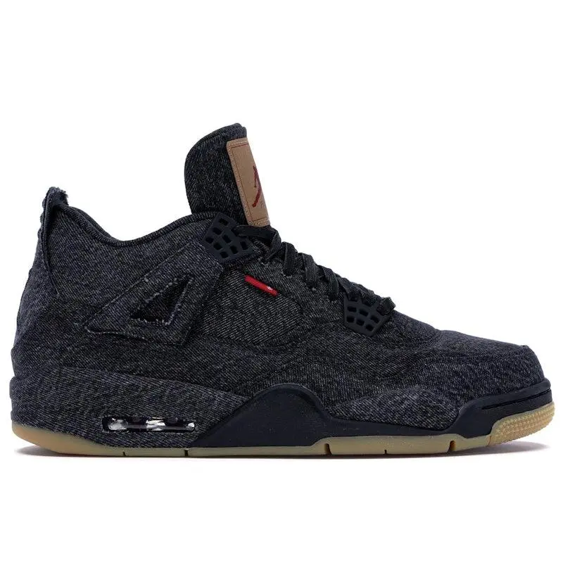 Jordan Men's 4 Retro Levi's Black (Blank Tag), from StockX