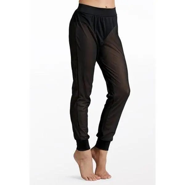 Pre-Owned Pants Balera SM11625 Small Adult Brown Mesh Jogger Contemporary