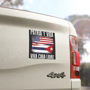 Cuban Freedom Car Magnets, Patriotic Bumper Stickers, Viva Cuba Libre Decor, Travel Accessories, Gift Idea for Cuba Lovers