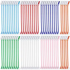 70-Pack Colorful Double-Sided Dog Toothbrushes