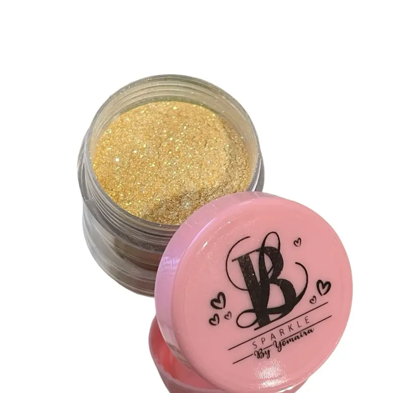 Sparkle Yellow Eye Pigments, Highly Pigmented Loose Eyeshadow for Daily Makeup, Long-Lasting Shimmery Eye Color