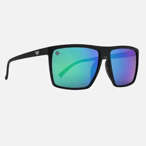 doJi Shades, d-League Collection, Midnight Aspen - Polarized, UV400 Protection, Scratch Resistant, Classic Rectangle, Durable Matte Black Frame
