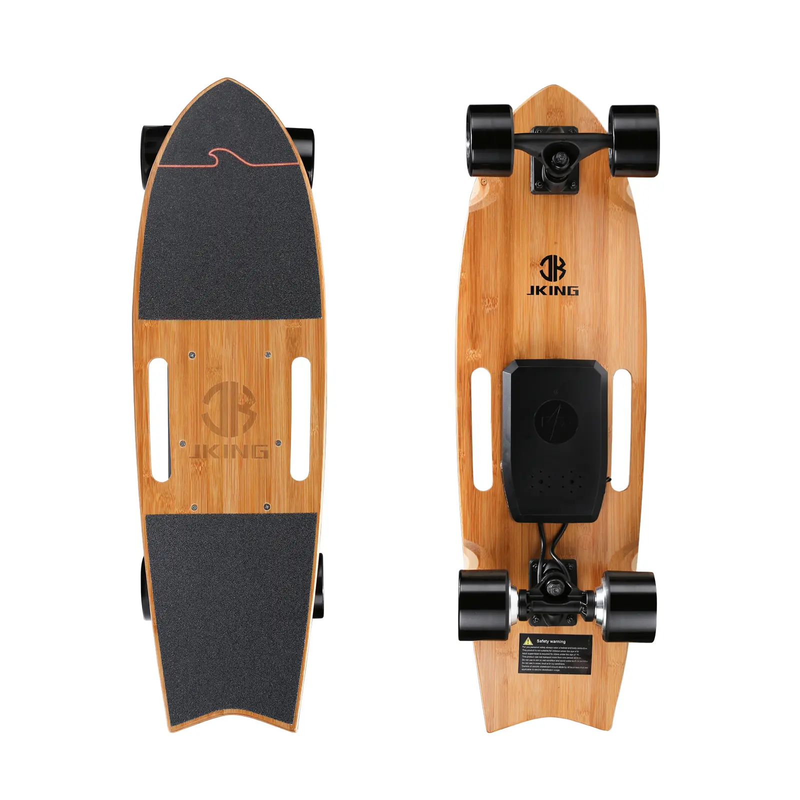 Unisex Electric Longboard - 12.3lbs Lightweight, 3-Speed, 31.7" Maple+Bamboo Deck (5-Ply Maple+2-Ply Bamboo), 210lbs Capacity, High-Density Emery Non-Slip Waterproof Surface, Ideal for Commuting,Cruising