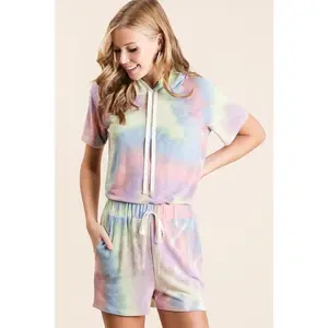 BiBi Tie Dye French Terry Hoodie Top and Bottom Set