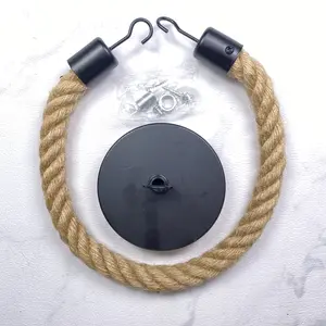 1/2pcs Bathroom Office Hemp Rope Tissue Holder Towel Hook Shelf Toilet Paper Holder Hook