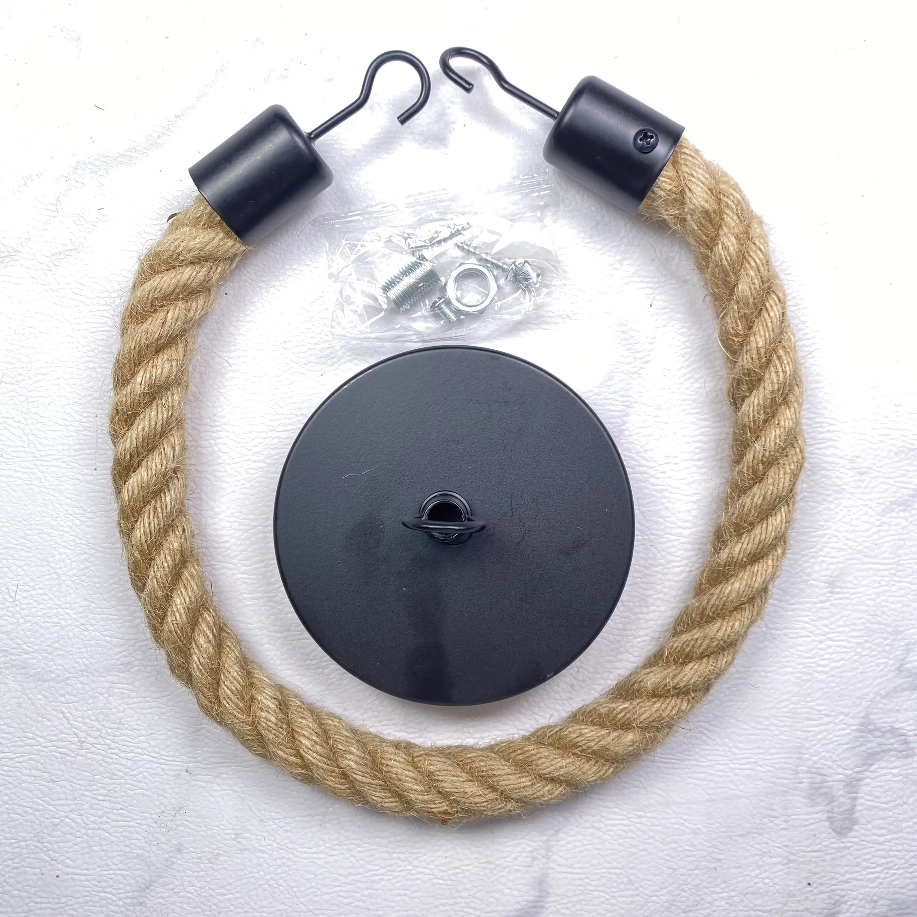 1/2pcs Bathroom Office Hemp Rope Tissue Holder Towel Hook Shelf Toilet Paper Holder Hook