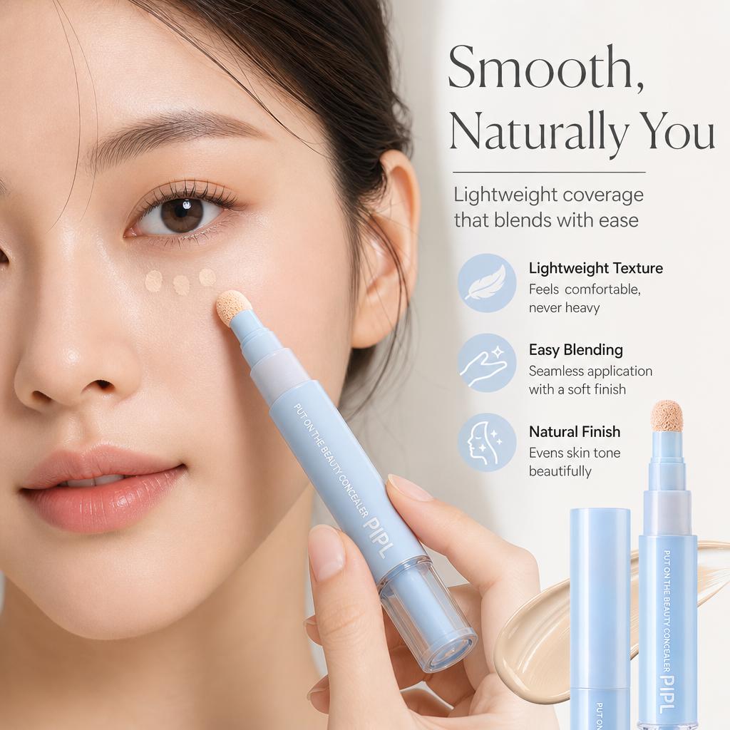 Concealer Moisturizing Stick - cover acne, shape nose, nourish skin, lasting for 24 hours, Korean powder foundation make-up, create flawless skin color.