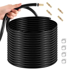 3/8 Inch Self-Sinking Weighted Aeration Hose Pond Aerator Kit, 328 Ft Hose, 60 Ft Fountain Attachment Tubes, 4 Stainless Steel Clamps, 4 Menders for Home Improvement & Garden Supplies