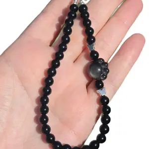 Gorgeous Obsidian Paw Keychain/Bagclip